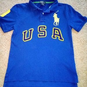 Sold! Polo Ralph Lauren Blue Yellow Pique 10 12